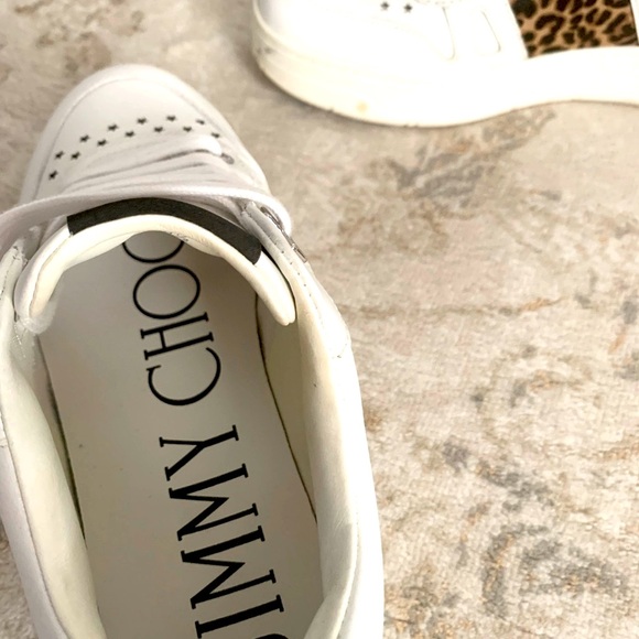 Jimmy Choo Low Top Leather Sneakers - Picture 8 of 11